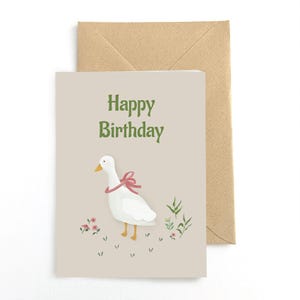 Joyeux anniversaire canard avec illustration