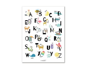 Dutch alphabet poster 30x40cm