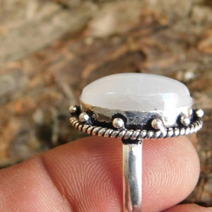 Natural Selenite Ring Oval Shape Ring Selenite Jewelry - Etsy