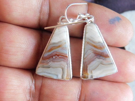 handmade Earrings, Crazy lace earring,sterling sil