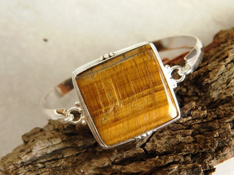 gift stone bangle,bracelet, sterling silver Bracelet,gift stone Bracelet Tiger eye Bracelet tiger eye bangle,tiger jasper bracelet KB-28
