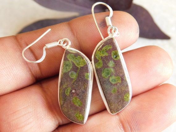 Apatite earring, Sterling Silver Earrings, matched