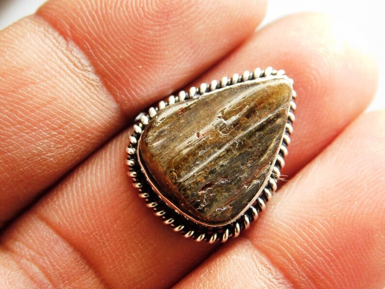 raw black tourmaline Ring gift for ring,KR-122 tourmaline gemstone Ring boho ring Black tourmaline Ring US size-7 Sterling Silver ring
