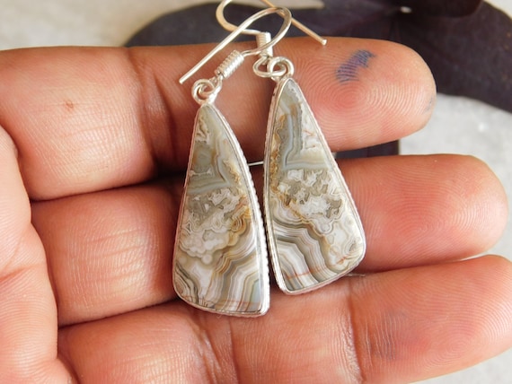 Crazy lace earring,handmade Earrings, sterling sil