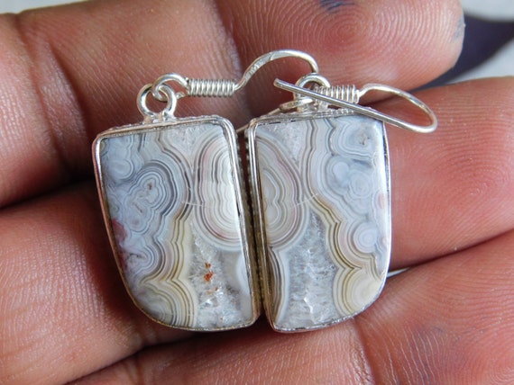 handmade Earrings, Crazy lace earring,sterling sil
