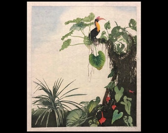 LEO FRANK (Austrian, 1884-1959), "Hornbill", 1922, woodblock print, pencil signed.