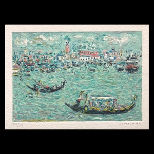 ANDRE COTTAVOZ (French, 1922-2012), &quot;Venice from the Lagoon&quot;, 1998, carborundum etching, pencil signed and dated.