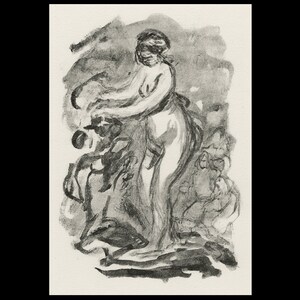 PIERRE AUGUSTE RENOIR (French,1841-1919), &quot;Femme au cep de vigne (1st variant)&quot;, ca. 1904, original lithograph