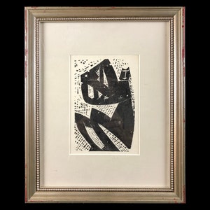 HAP Grieshaber (German, 1909-1981), &quot;Composition for Otto Lutz&quot;, 1962, original color woodcut.