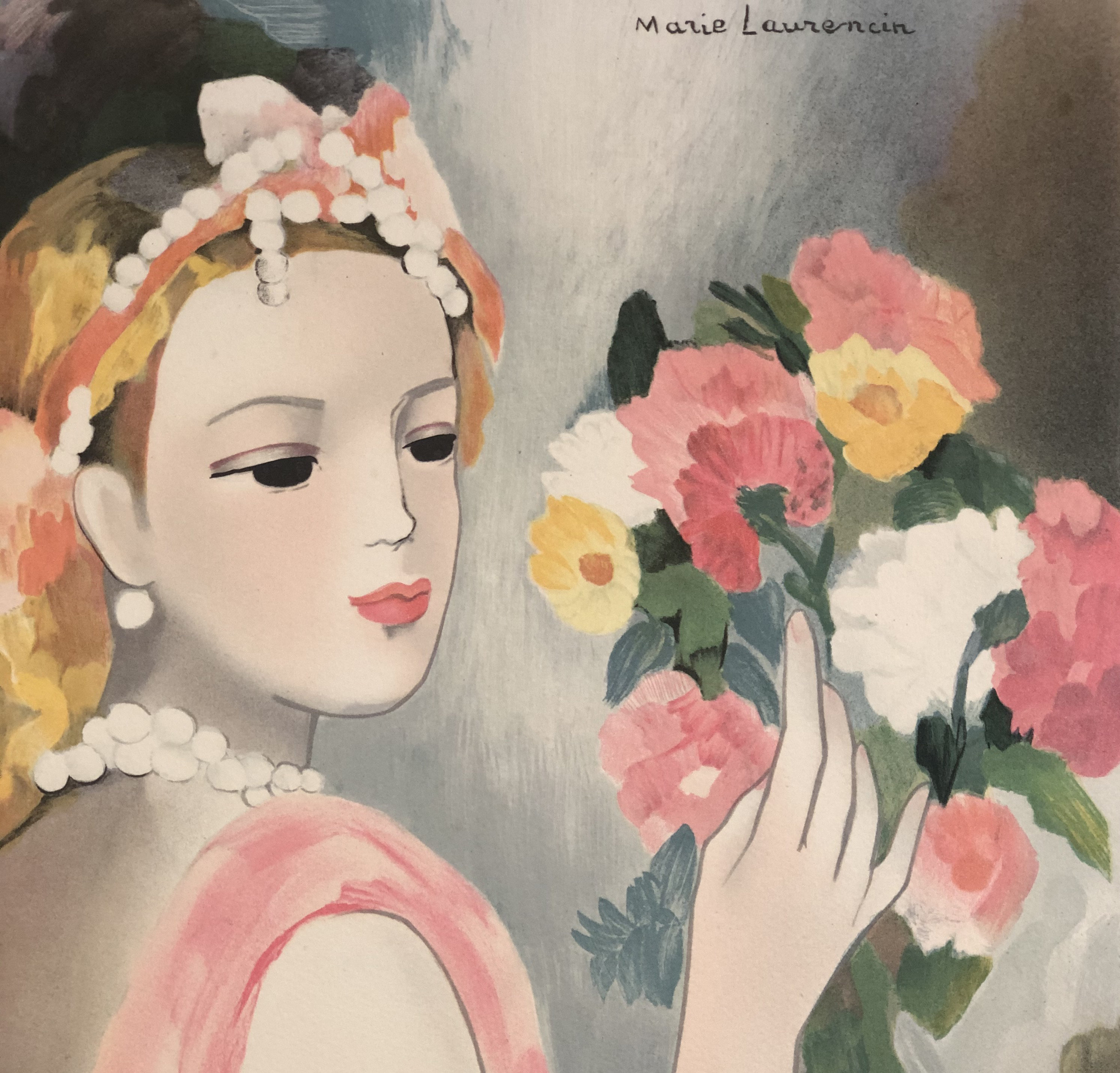 MARIE LAURENCIN after french, 1885-1956, la Dame Et Le Bouquet, Ca