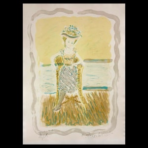 CONSTANTIN &quot;KOSTIA&quot; TERECHKOVITCH (Russian/French, 1902-1978), &quot;Lakeside&quot;, ca. 1970, original lithograph, pencil signed.
