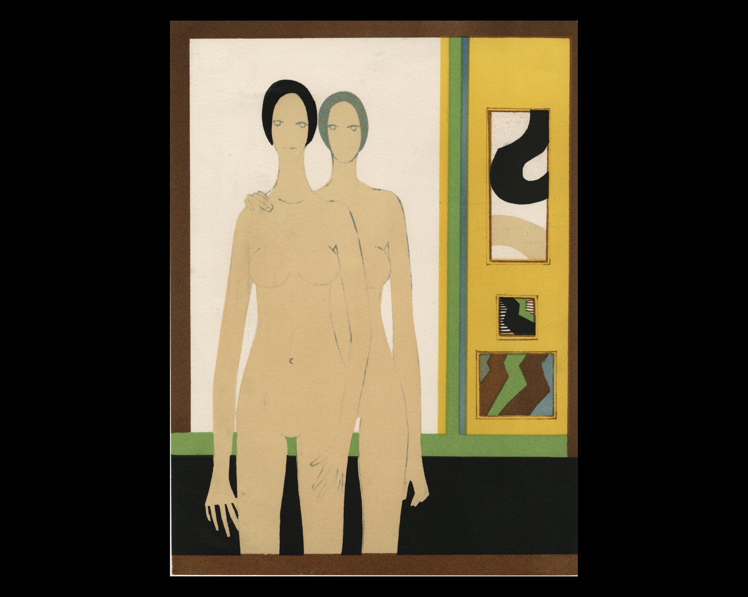 ANDRE MINAUX (French, 1923-1986), "Double", 1974, original color lithograph