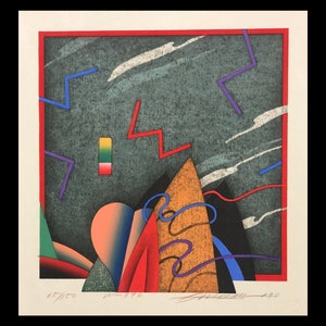 AKIRA KUROSAKI (Japanese, 1937-living), &quot;Wandering Heart&quot;, 1990, polychrome woodblock print, pencil signed.
