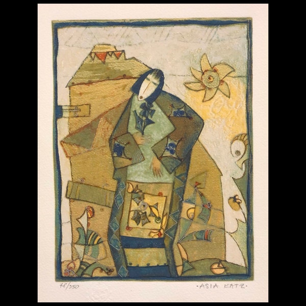 ASIA KATZ (Bulgarian/Isreali, 1960-living), title unknown, ca. 1985, color lithograph, pencil signed.