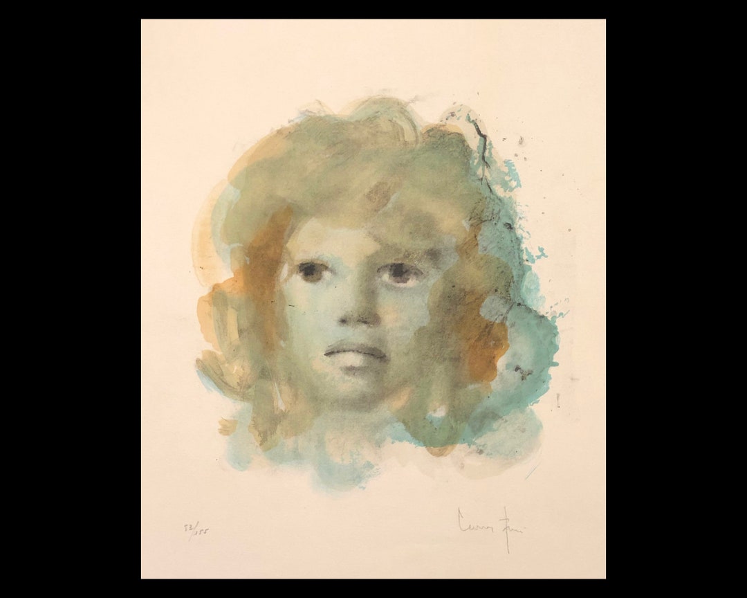 Leonor Fini Lithograph, Visage in Blue and Tan, Signed - Etsy