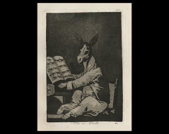 FRANCISCO JOSE' de GOYA (Spanish, 1746-1828), "Caprichos Pl. 39: Asta su Abuelo", 1799 (8th ed., 1905-7), etching and burnished aquatint.