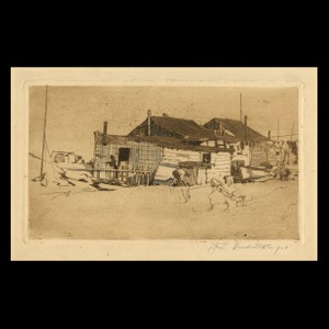 JAN C. VONDROUS (Czech/American, 1884-1956), &quot;Cape Cod&quot;, 1904, original etching, pencil signed