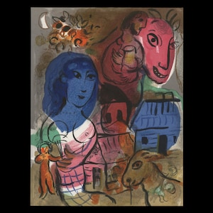 MARC CHAGALL (Russian/French, 1887-1986), &quot;Antilopa Passengers&quot;, 1969, original color lithograph.