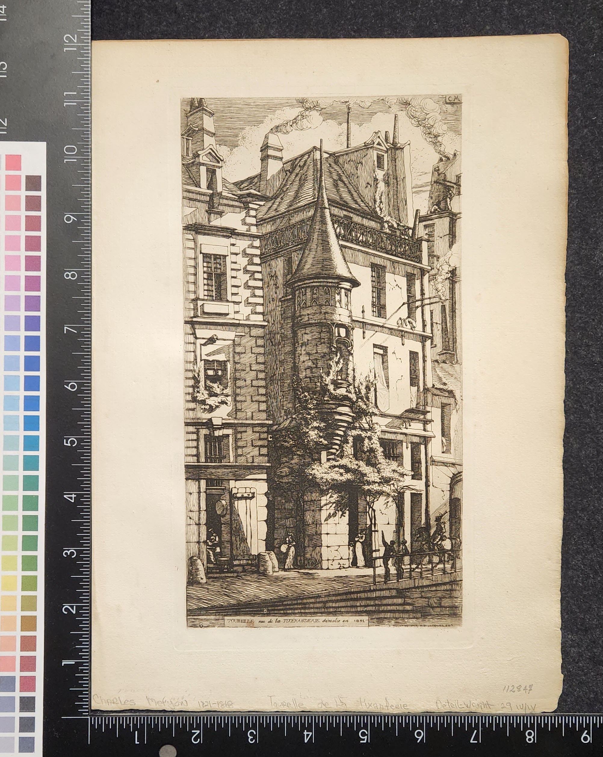 Sora8点 Charles Meryon Heliogravure, Tourelle De La Rue, C.1878 - Etsy