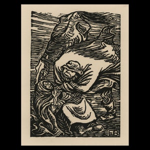 ERNST BARLACH (German, 1870-1938), &quot;Gruppe im Sturm&quot;, 1919, original woodcut