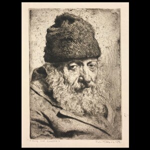 JOSEPH MARGULIES (Austrian/American, 1896-1984), &quot;From the Ghetto&quot;, ca. 1925, etching and aquatint, pencil signed.