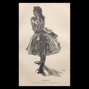EDGAR DEGAS (after) (French, 1834-1917), "Danseuse", 1910, wood engraving.