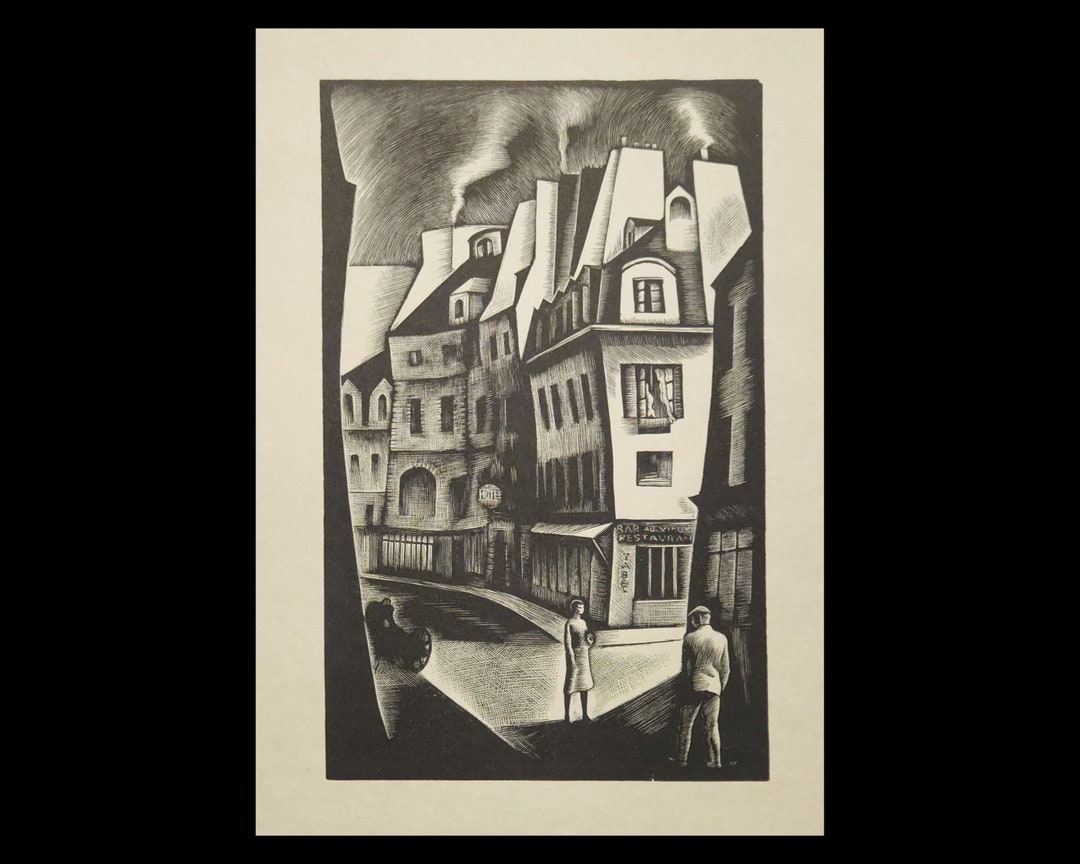 PAUL HAMBLETON LANDACRE american, 18931963, a Paris Street, 1930, Wood