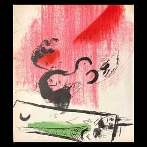 MARC CHAGALL (Russian/French, 1887-1985), &quot;La Tour Eifel Vert&quot;, 1957, original color lithograph.