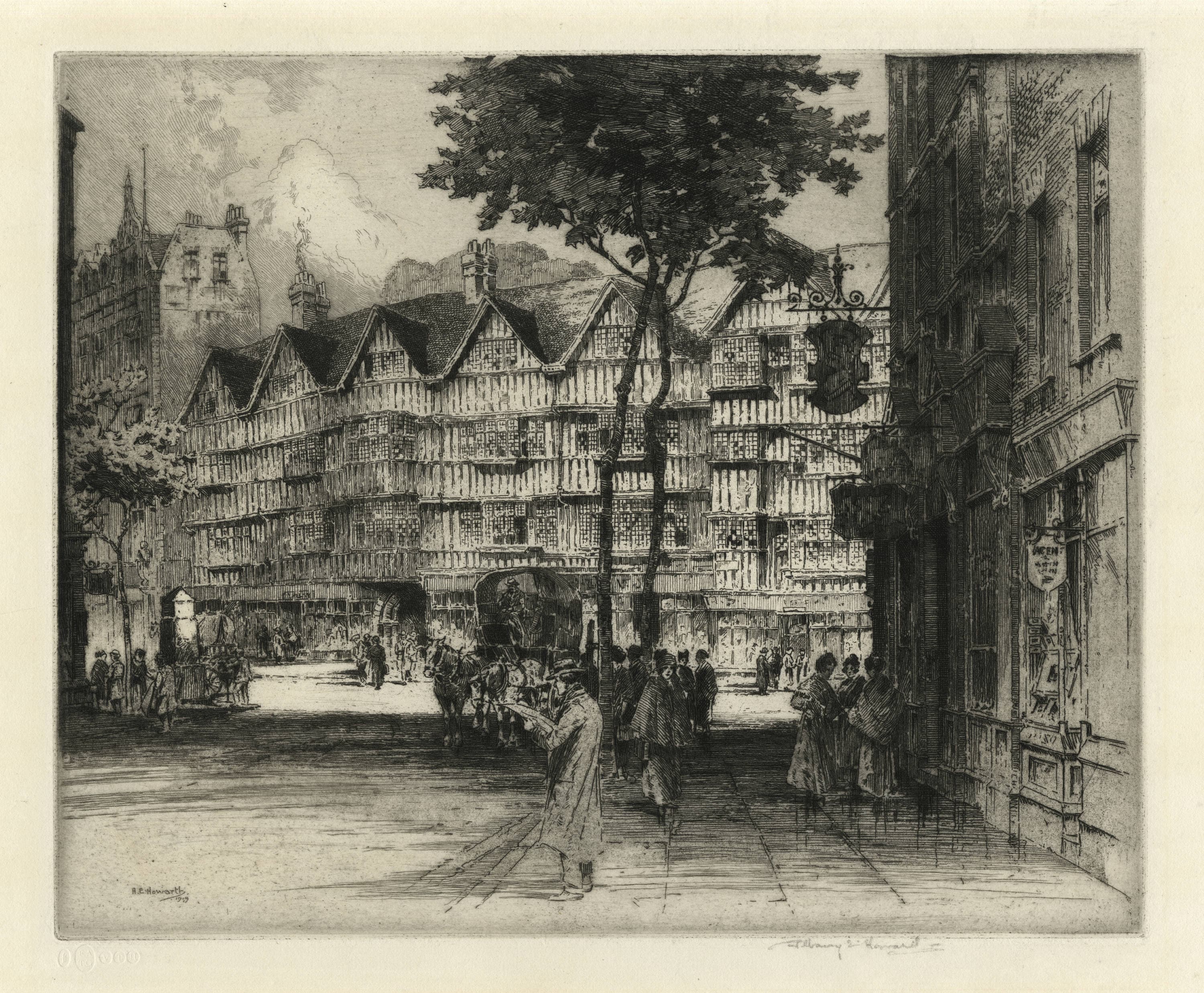 ALBANY E. HOWARTH English 1872-1936 Chancery Lane - Etsy