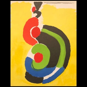 SONIA DELAUNAY (French, 1885-1971), &quot;Spanish Dancer (Composition for XXe Siecle)&quot;, 1972, original lithograph.