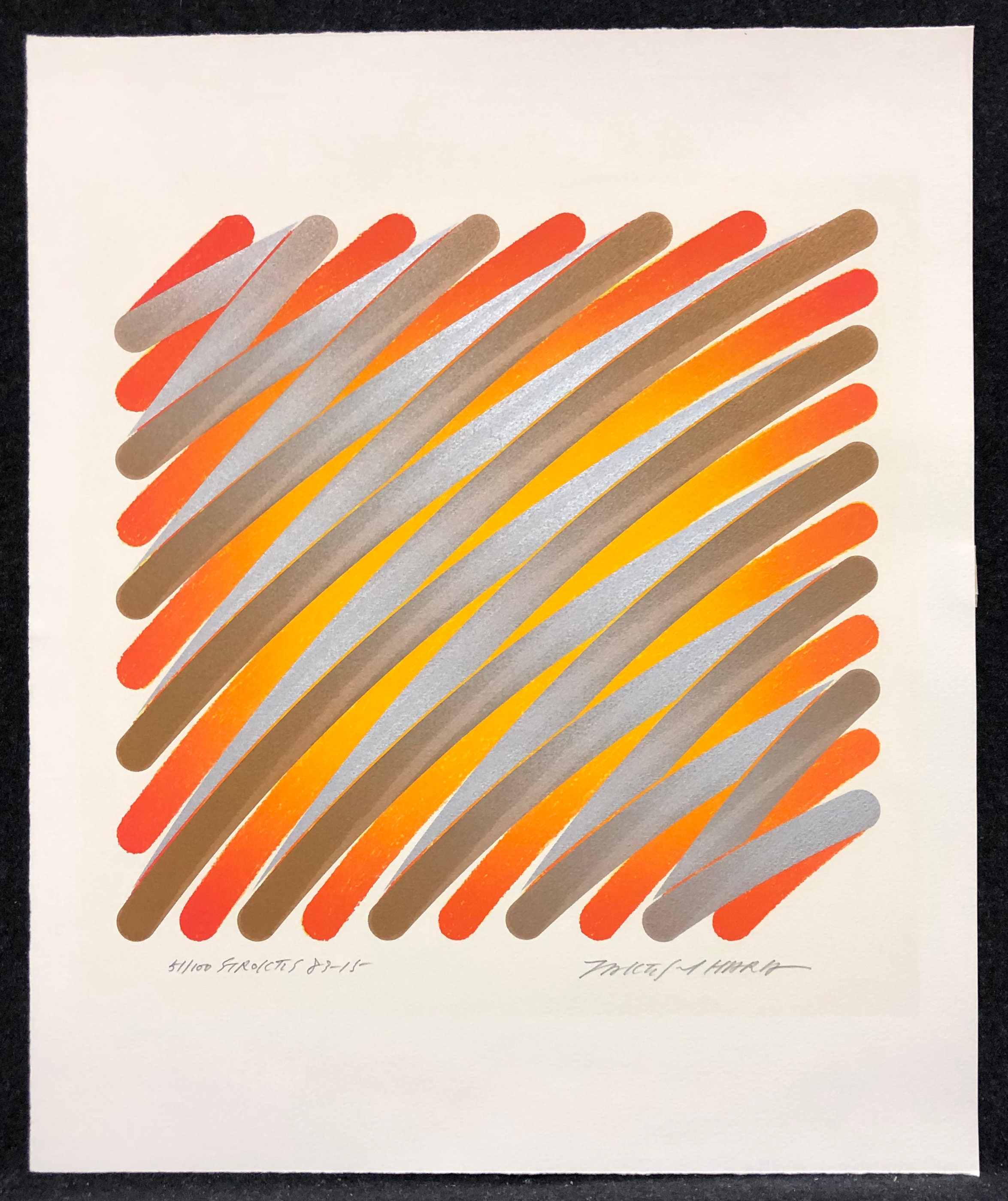 TAKESHI HARA Japanisch, 1942living, Strokes 8315, 1983, Lithographie