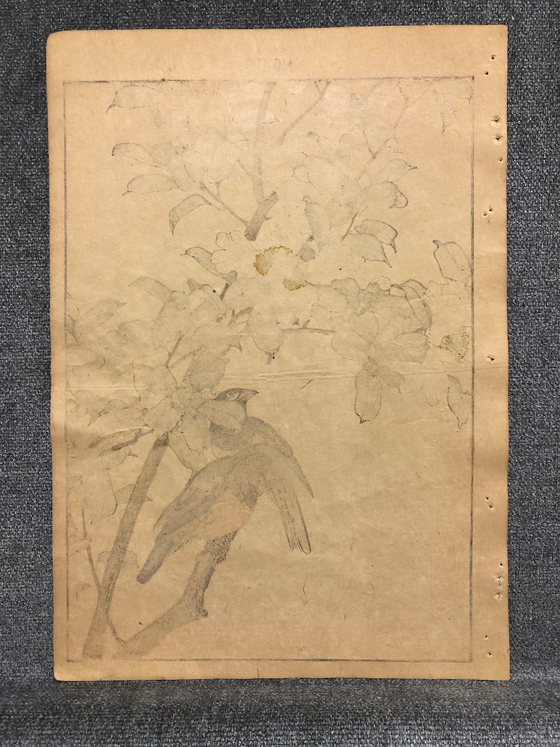 Kareki Tobi polychrome woodblock print. Japanese, 1845-1924 IMAO KEINEN 1892