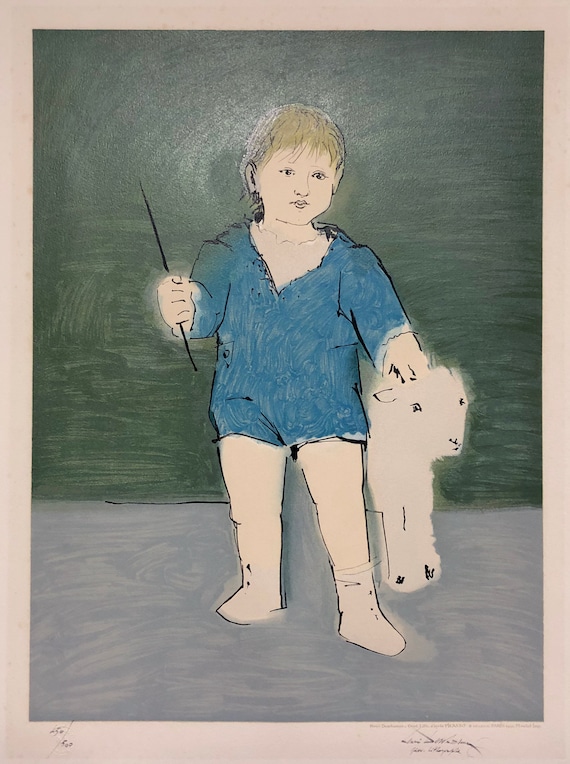 パブロ・ピカソ（後期）（スペイン/フランス、1881-1973）、「子羊を