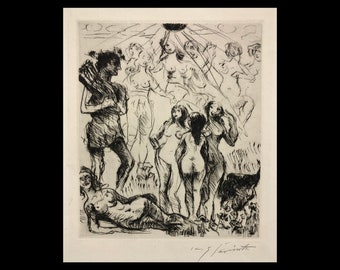 LOVIS CORINTH (German, 1858-1925), "Apollo und die Musen", 1923, original lithograph, pencil signed.