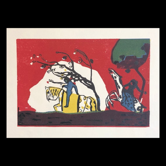 WASSILY KANDINSKY russian 1866 1944 two Riders With Red
