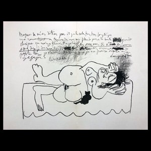 PABLO PICASSO (Spanish/French, 1881-1973), &quot;Homage a Georges Braque&quot;, 1964, original lithograph