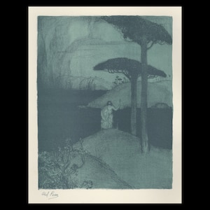 ABEL PFEFFERMANN PANN (Russian/Israeli, 1883-1963), &quot;The Wandering of Adam and Eve&quot;, 1924, original lithograph.