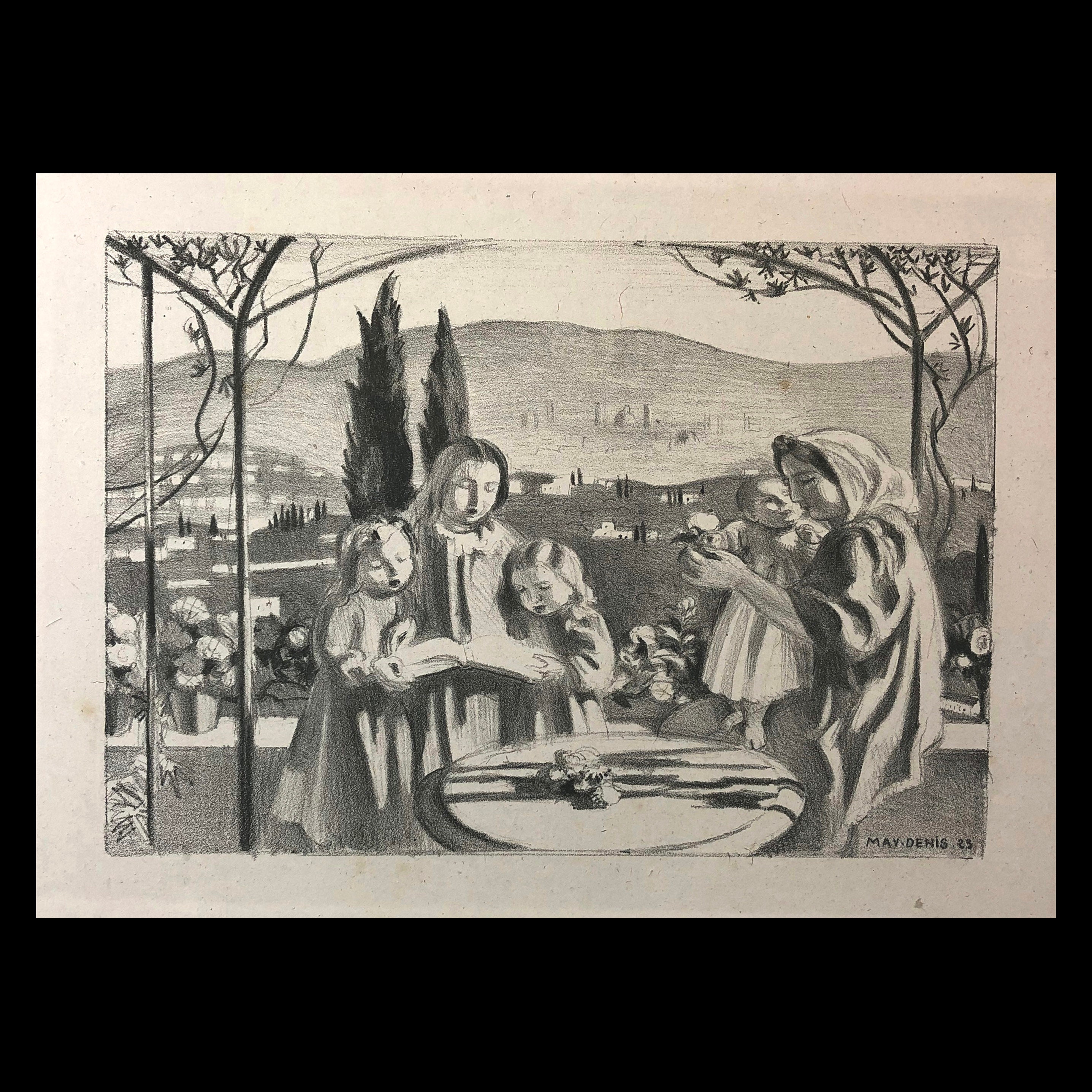 MAURICE DENIS (French, 1870-1943), "La Terasse", 1923, original lithograph.