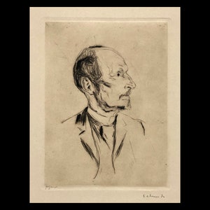 EDVARD MUNCH (Norwegian, 1863-1944), &quot;Bildis Albert Kollman&quot;, 1902, original drypoint.