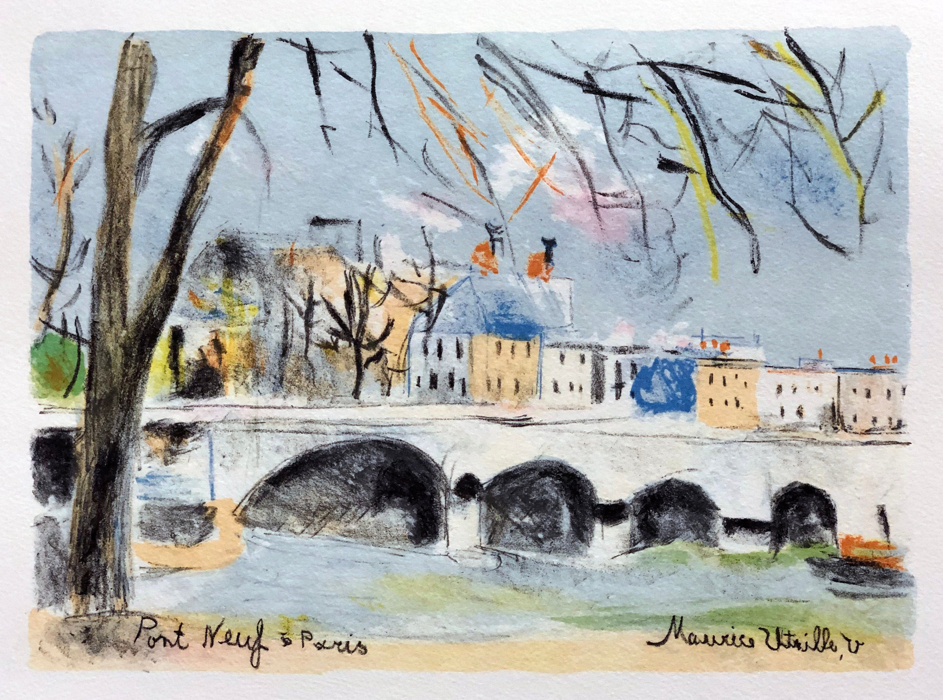 モーリス・ユトリロ ポンヌフ パリ リトグラフ Maurice Utrillo il_fullxfull.3003698743_4g2k.jpg