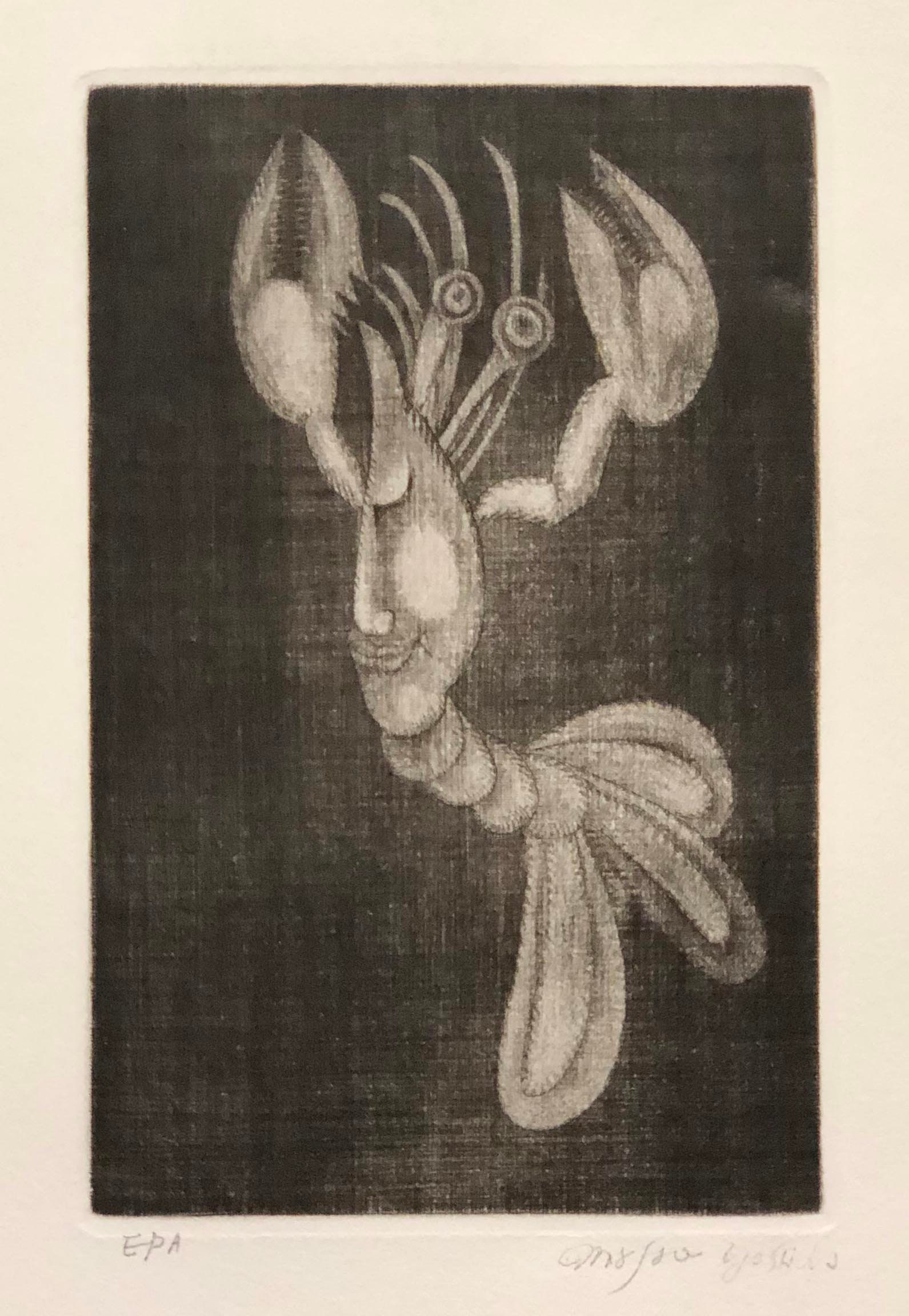 MASAO YOSHIDA japanese, 1934-1998, Crayfish, C.1970, Mezzotint, Pencil ...