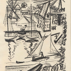 1920 Trostung original lithograph GEORG EHRLICH German, 1897-1966