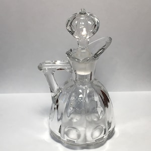 Vintage Glass Cruet - Pumpkin Shaped Stopper