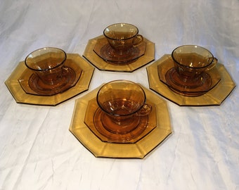 Heisey Octagon  Lunch Set