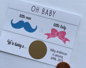 Baby Shower Scratch Off Cards | Gender Reveal | Baby Shower Game