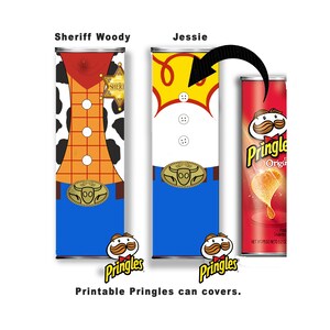 Woody et Jessie Chip Can Cover (fr) Toy Story Party - France Histoire de jouetimprimable