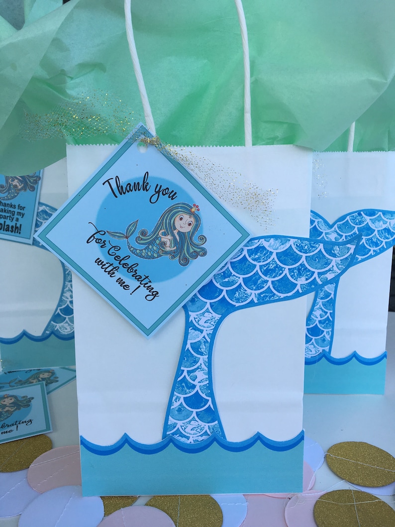 Mermaid Under the Sea Mermaid Party Mermaid Gift Bags Etsy