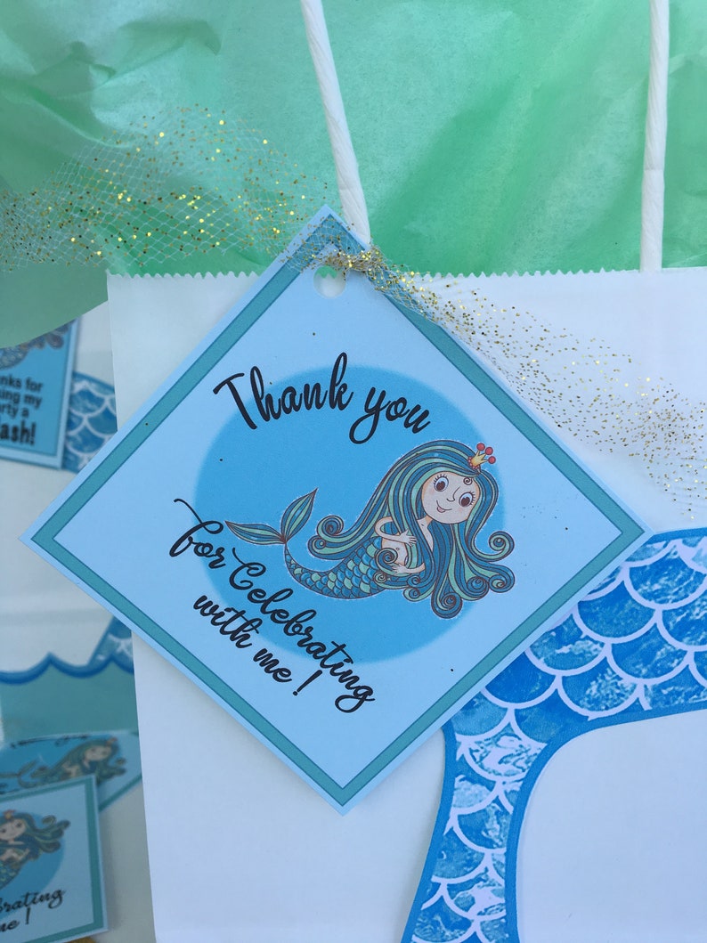 Mermaid Under the Sea Mermaid Party Mermaid Gift Bags Etsy