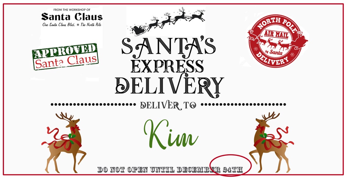 Christmas Eve Box Christmas Special Delivery Santa Special Etsy