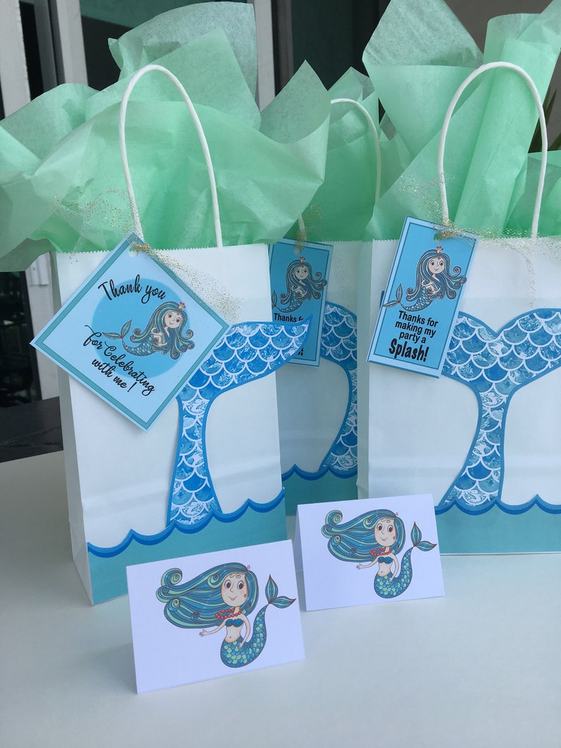 Mermaid Under the Sea Mermaid Party Mermaid Gift Bags Etsy